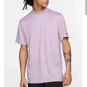 Nike Golf Mens Tiger Woods mock neck dri fit shirt striped size medium